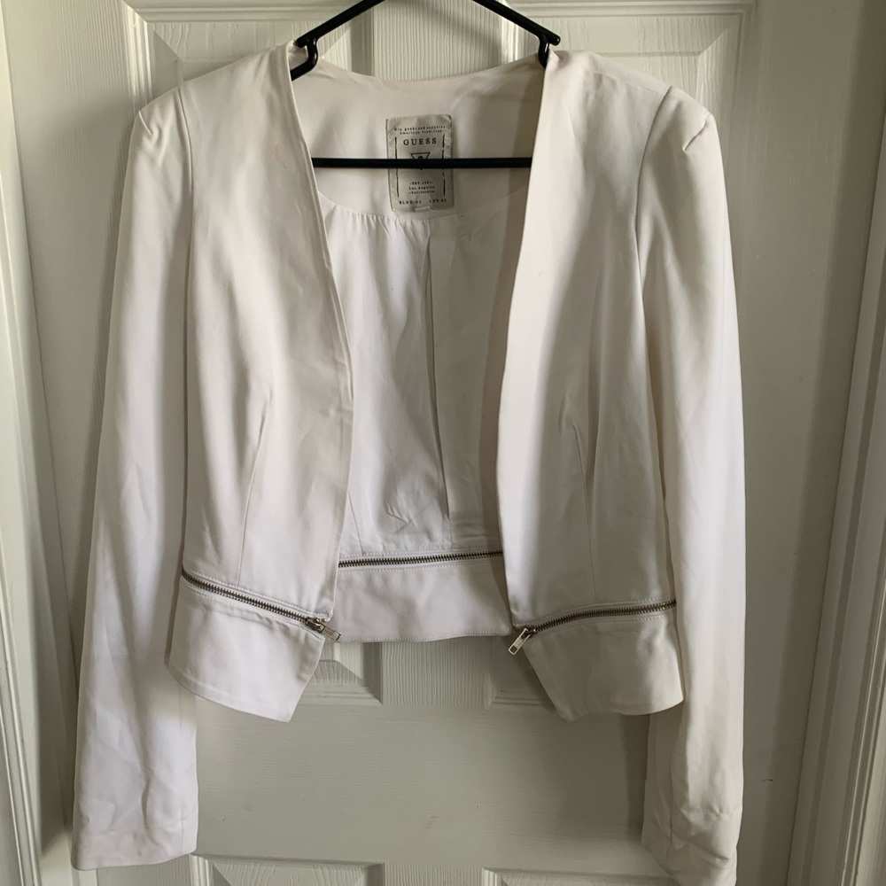 all white blazer